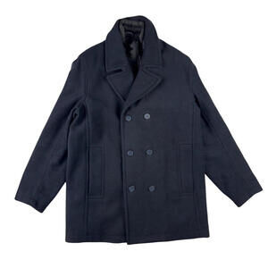 Marc New York Double Breasted Pea Coat Navy Size M